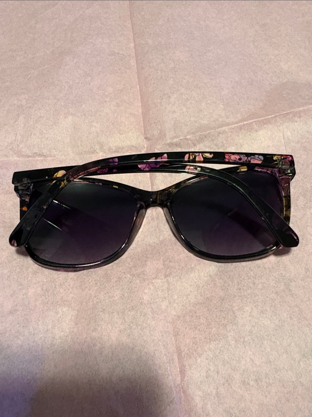 Women's Floral-Accent Black Sunglasses Sunsentials by Foster Grant